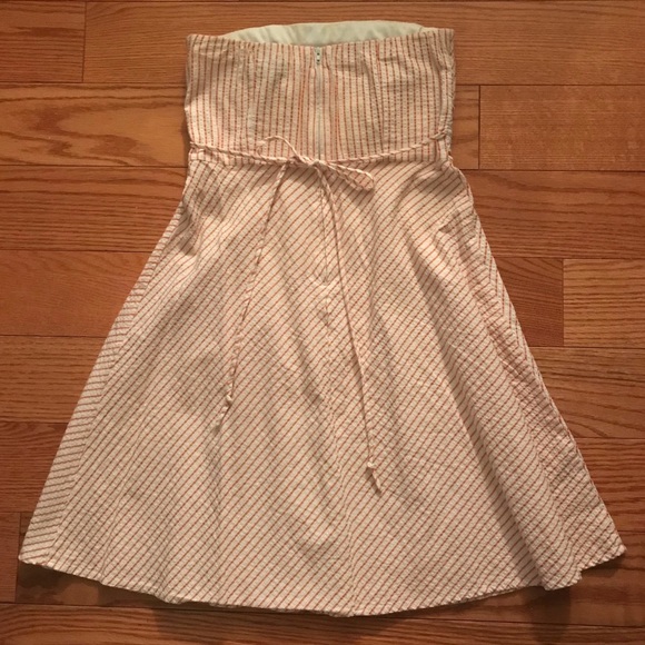 Vintage Strapless Seersucker Dress - Picture 2 of 3